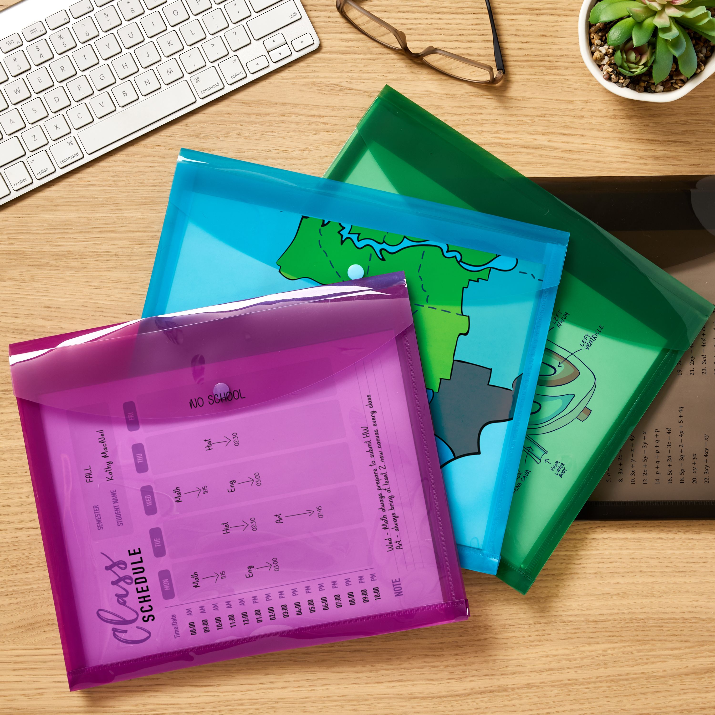 Document Holder Envelope, 4-Color 4-Pack 73556 | Avery